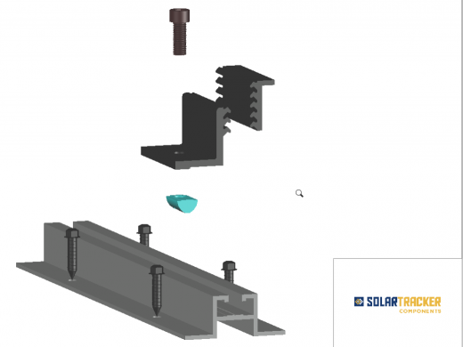 Estructura fija para cinco mdulos, sobre cubierta de chapa trapezoidal - 1 - 2