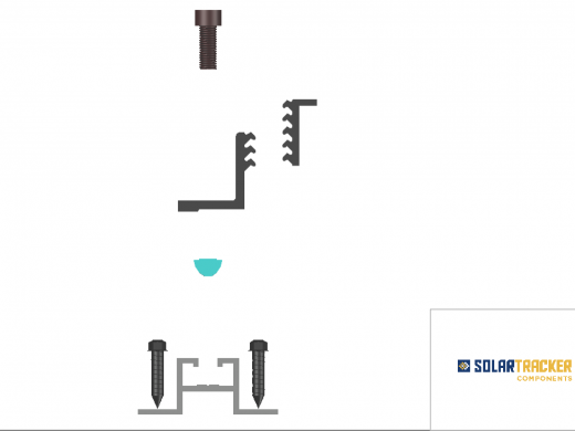 Estructura fija para cuatro mdulos, sobre cubierta de chapa trapezoidal - 1 - 2